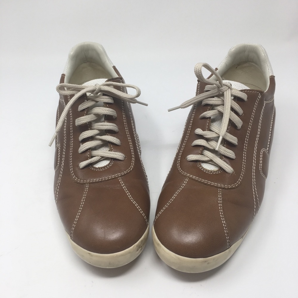 Salvatore Ferragamo Leather Athletic Shoes 7-1/2B